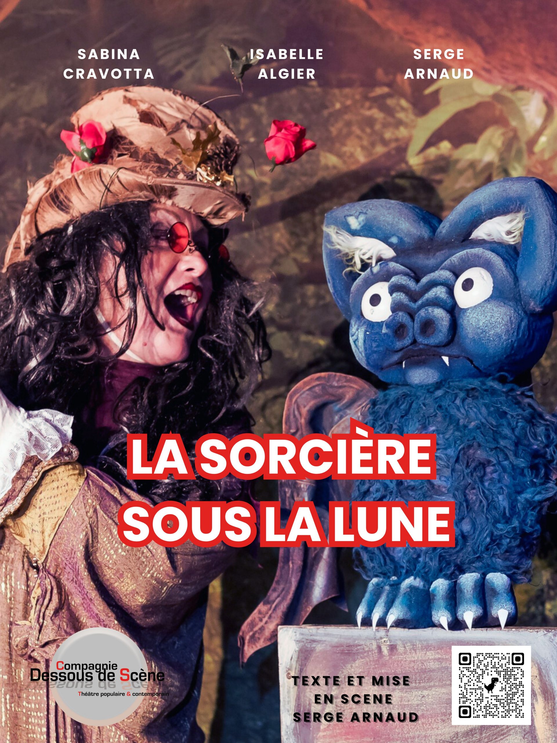 COMPAGNIE DESSOUS DE SCENE LA SORCIERE SOUS LA LUNE SPECTACLE JEUNE PUBLIC